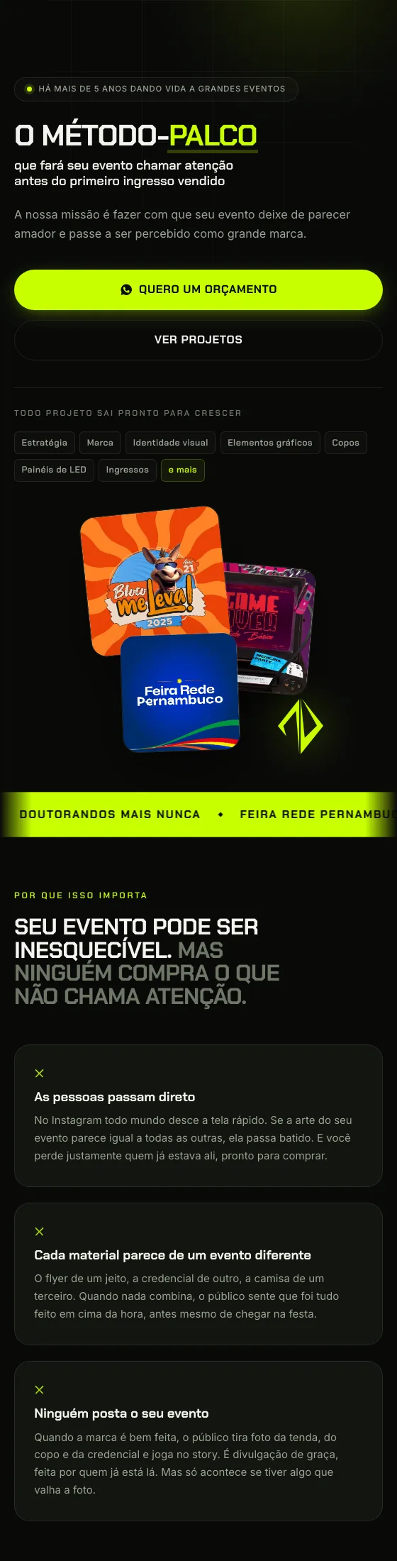 Página da Agência Zyro aberta no celular